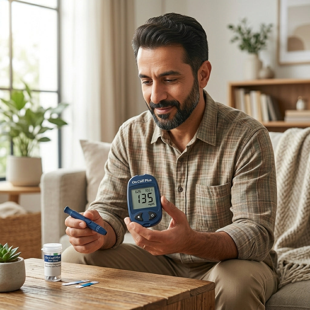 جهاز on call plusقياس سكر الدم المنزلي