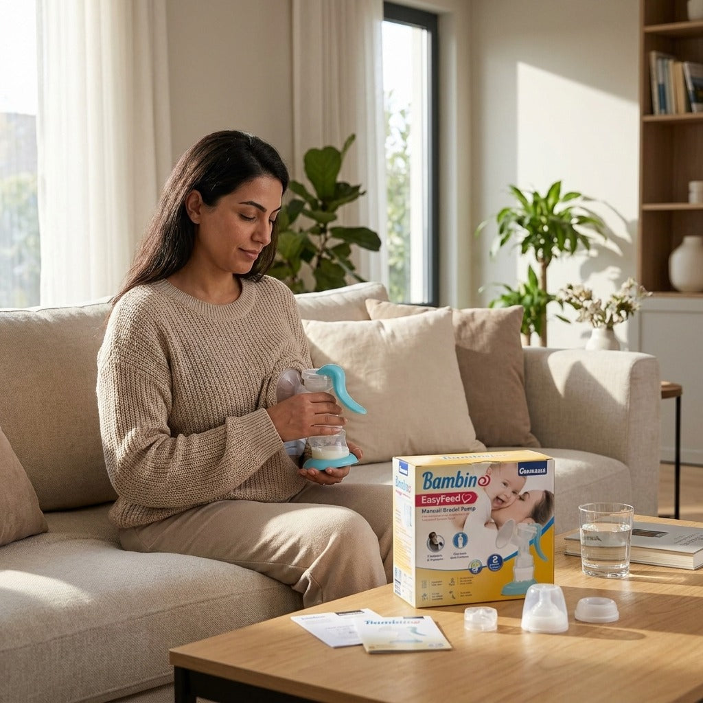 مضخة ثدي يدوية Easy Feed من Granzia